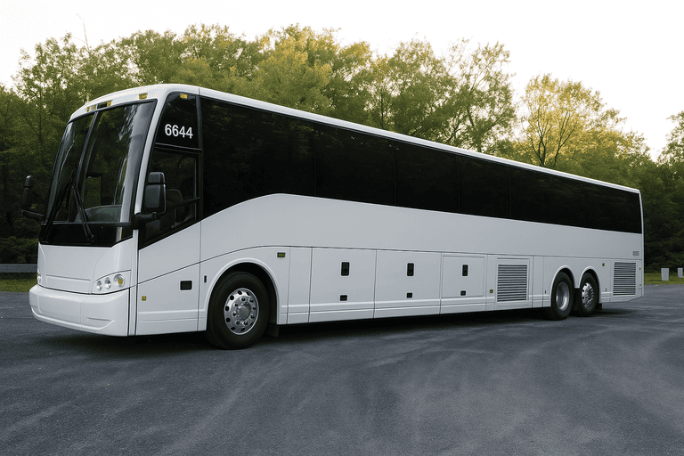 exterior of Charter Bus Rental Bowling Green coach bus