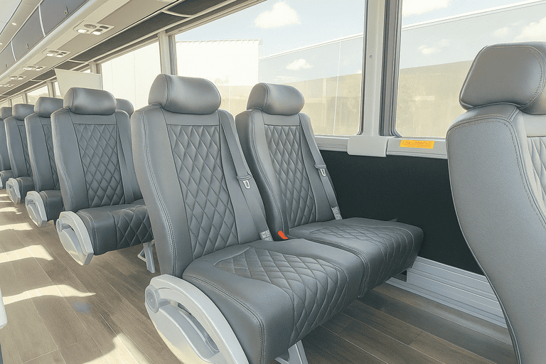 interior of Charter Bus Rental Bowling Green charter bus